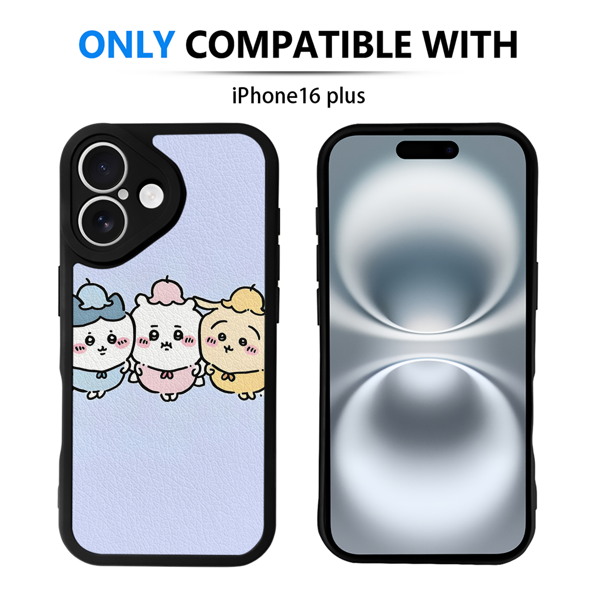 （画像用） ちいかわ Chii-kawa 【iPhone 16シリーズ対応】シリコンスマホケース（レザー調） 材質：シリコン